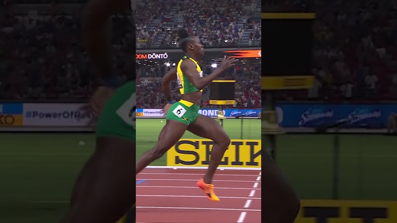 21.41 😤 Shericka Jackson storms to the 2nd fastest 200m in history 🔥 #athlete #jamaica #running