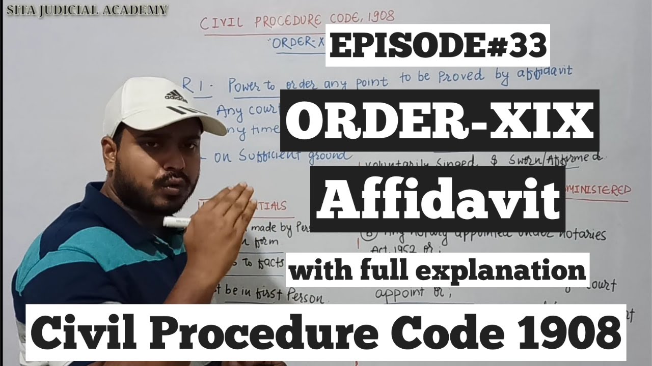 What is Affidavit ?| Importance of Oath & Affidavit in a judicial proceedings | ORDER:XIX CPC 1908 |