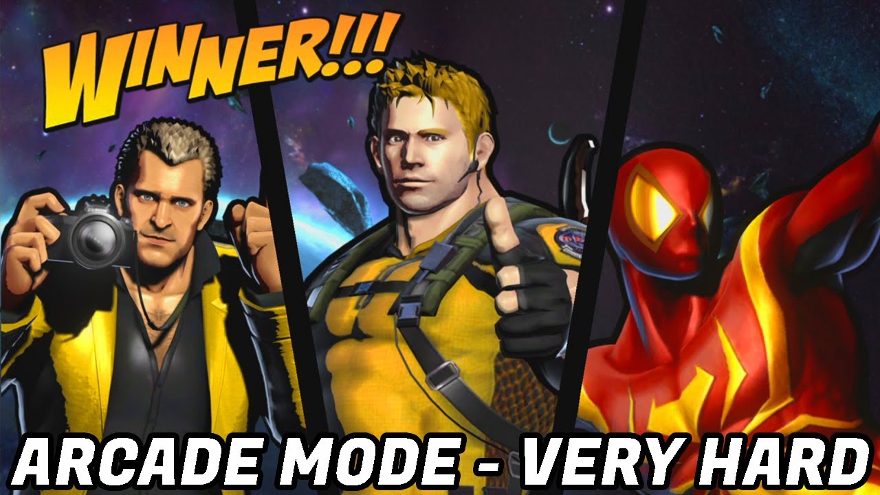 UMVC3 - ARCADE MODE - CHRIS/FRANK WEST/SPIDER-MAN!