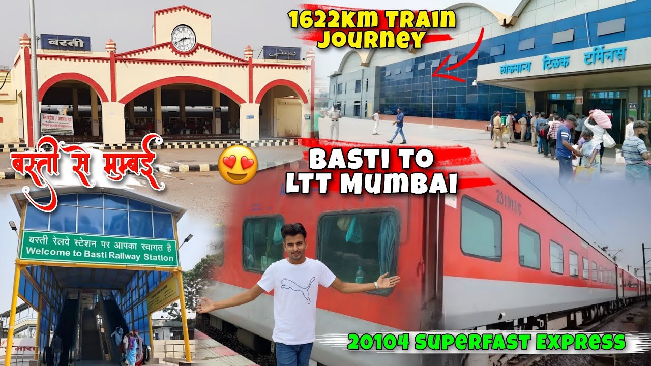 Basti To LTT Mumbai 😍 | 20104 Superfast Express | 1622km Train Journey 3rd AC Coach Three Tier