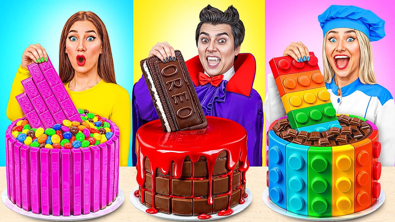 Кулинарный Челлендж: Я против Вампира | Эпичная Битва с Едой от Jelly DO Challenge