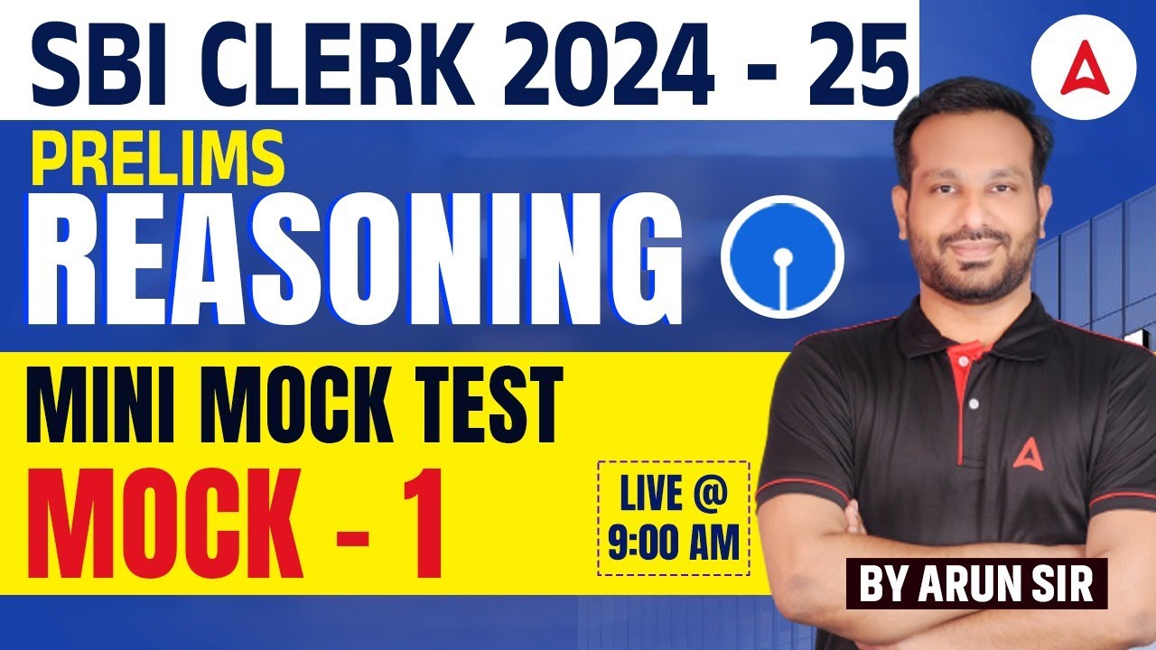 SBI Clerk Reasoning Mock Test 2025 #1 | SBI Clerk Reasoning Preparation in Tamil | by Arun Sir
