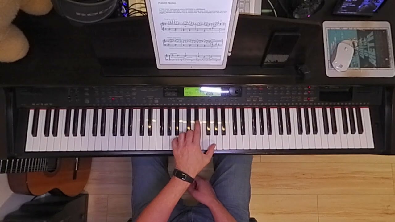 Alfreds basic adult piano course level 2 Night Song tutorial