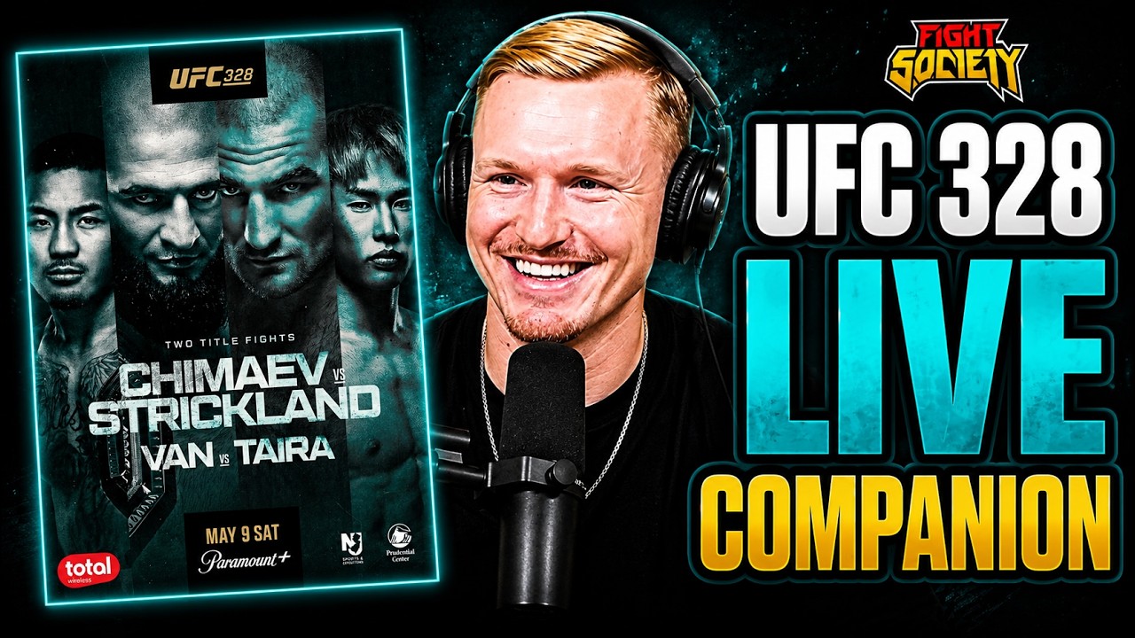 LIVE: UFC 328 - Khamzat Chimaev vs. Sean Strickland Watch Party / Fight Companion | Fight Society