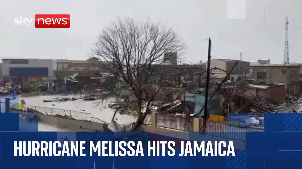 Jamaica declared disaster area as Hurricane Melissa hits | Sky News coverage