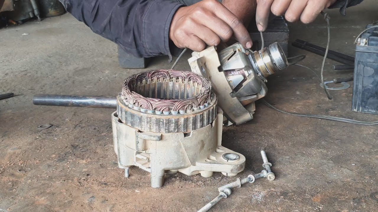 Excavator dynamo repair , Dynamo 24 volt repairing , Change Regulator dynamo