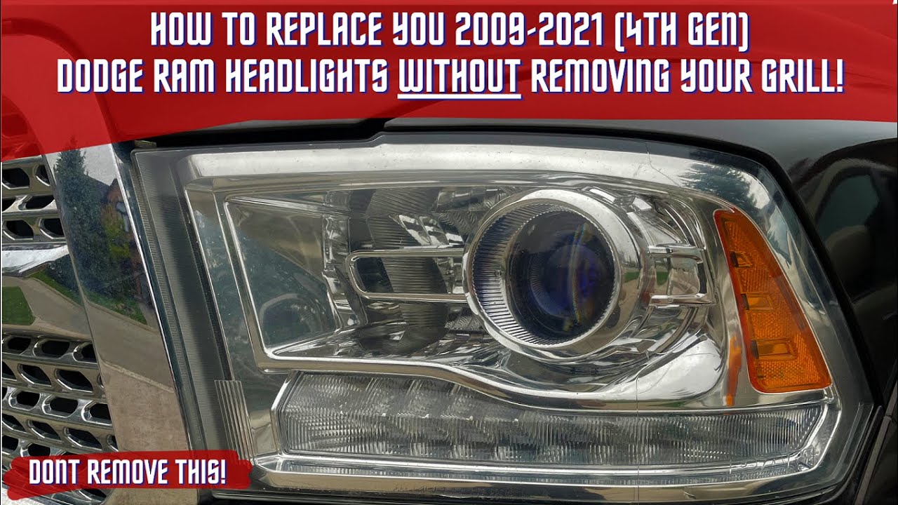 Как заменить фару на Dodge Ram 1500 2009-2021 годов, не снимая решетку.