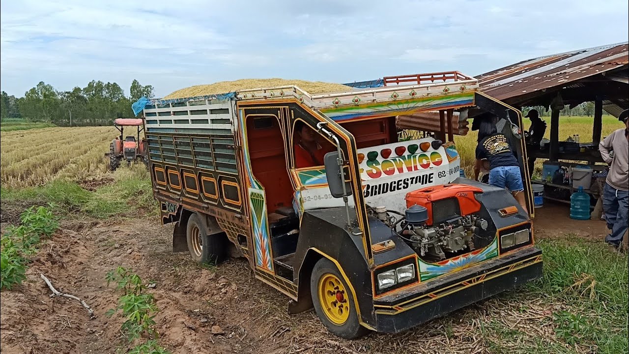 รถอีแต๋น บรรทุกข้าว3อุ้มจะหมดรึเปล่าtruck Thai land