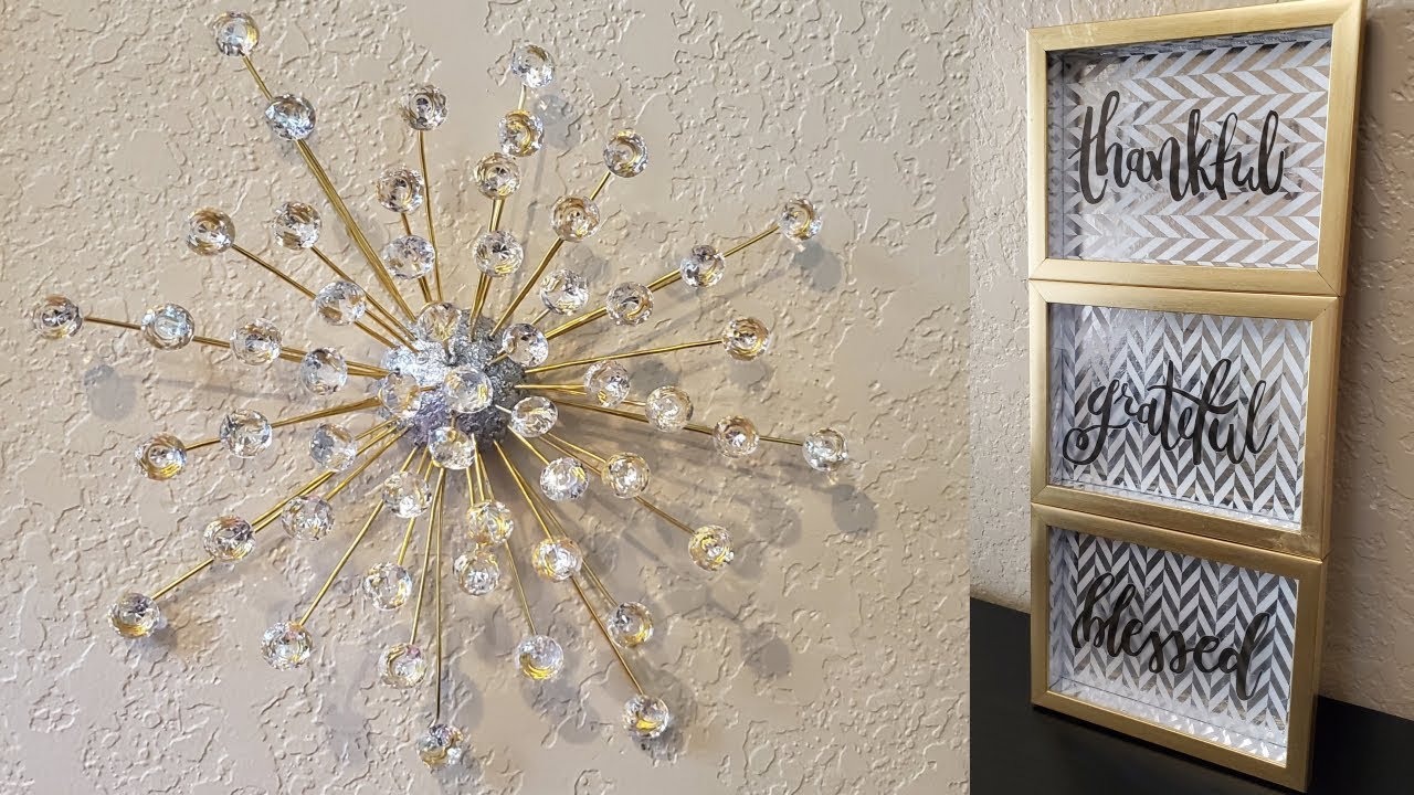 2 Quick and Easy Dollar Tree DIY's| Dollar Tree DIY Gold and Silver Wall Decor Ideas