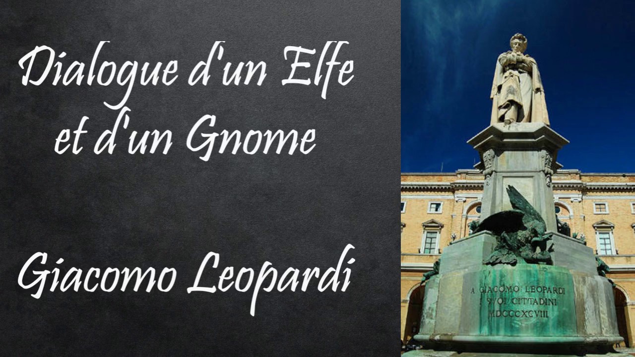 Dialogue d'un Elfe et d'un Gnome, Giacomo Leopardi
