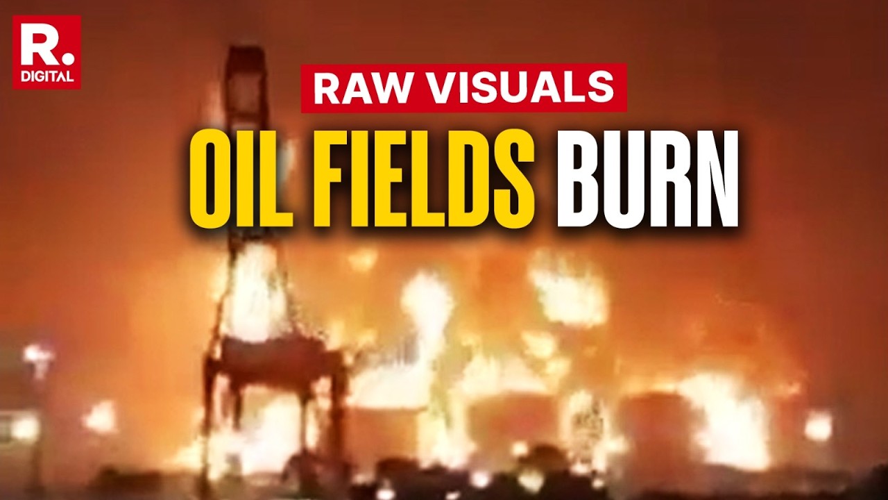 Oil Fields, Gas Refineries On Fire As US-Israel Iran War Intensifies | Raw Visuals | Qatar