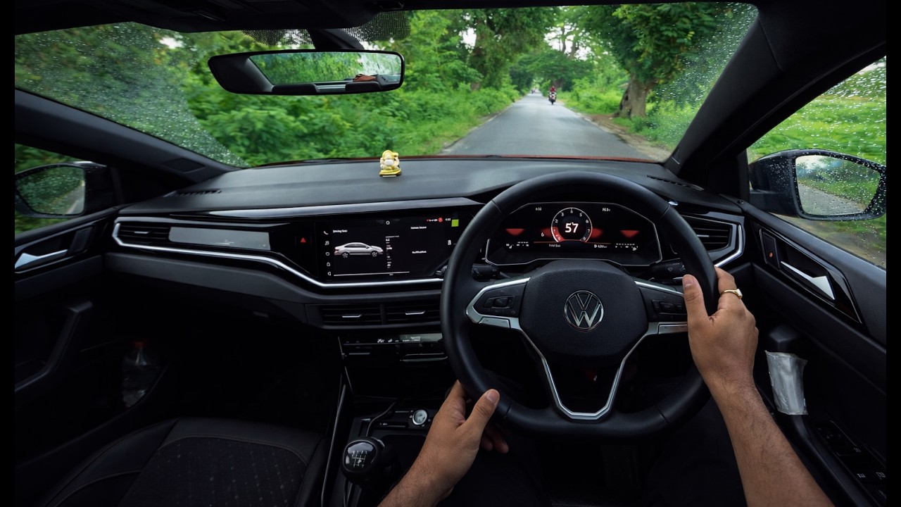 Indian Roads & Sedans | POV Village Drive in Virtus 🌧️ | 4K