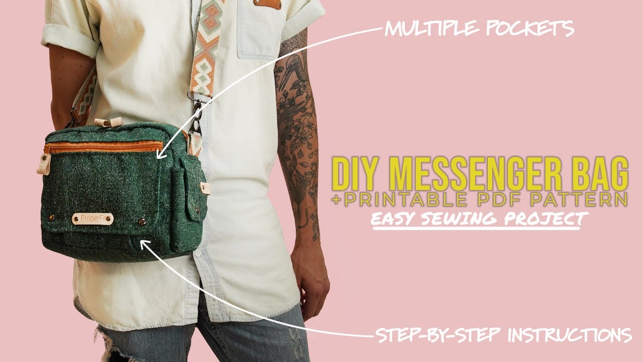 DIY Messenger Bag Tutorial | Printable Sewing Pattern