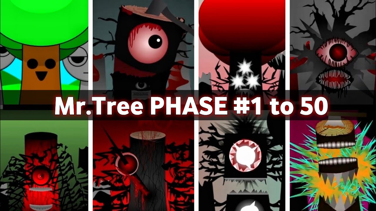 Incredibox - Sprunki phase 1 to 50 Mr.Tree in ALL Different Mods