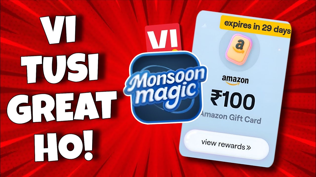 Amazon Gift Card FREE on VI App🔥: Monsoon Magic Free Data, Gold & Amazon Voucher Offer