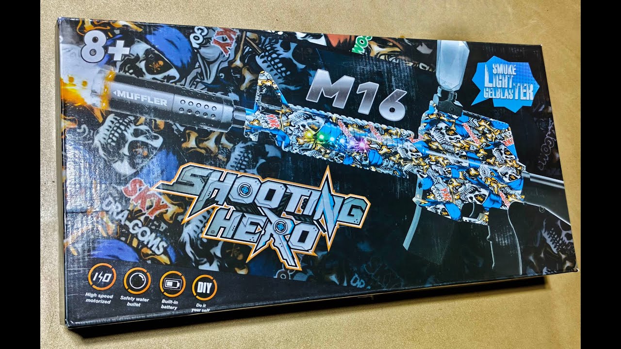 M16 gel blaster toy gun unboxing..