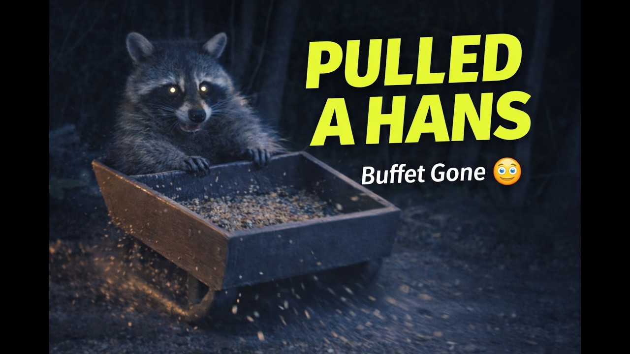 Hank Pulled a Hans… and Rode the Feeder Like a Sled 🦝💀