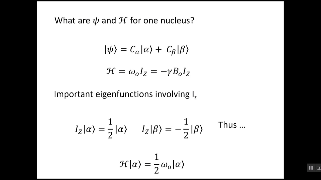 NMR Lecture: Quantum Mechanics of One Spin
