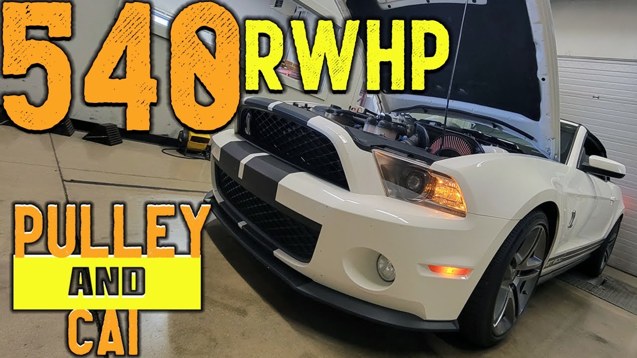 2012 Mustang GT500 Dyno (PULLEY & COLD AIR ONLY) At Brenspeed Impressive 540 RWHP