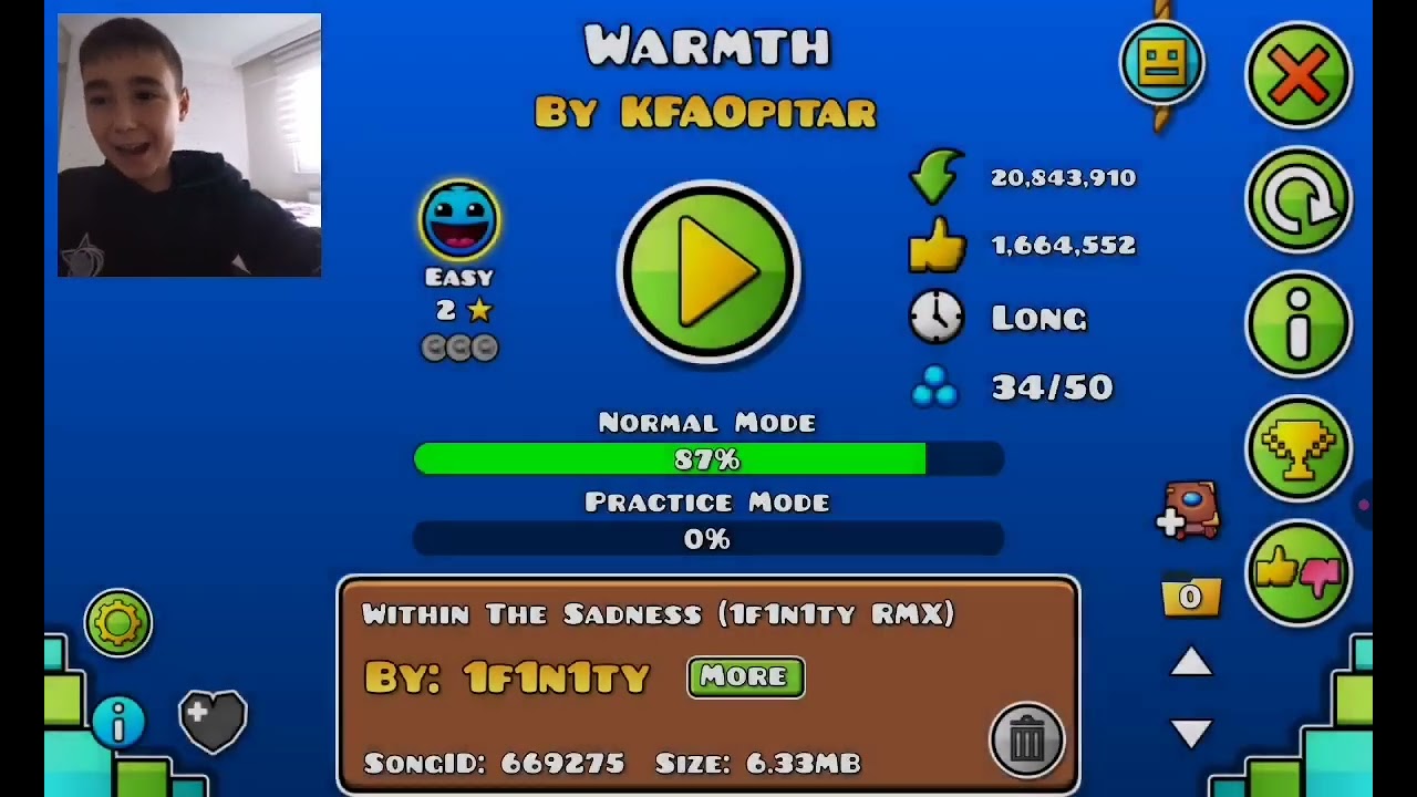 Geometry dash oyanıdım. (bölümü unuttum siz yoruma yazın)