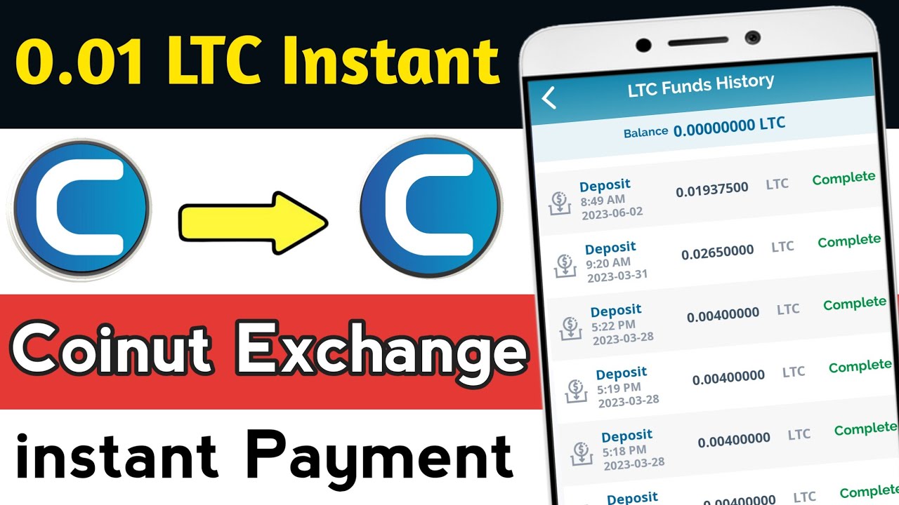 0.015 Litecoin Instant Coinut Exchange New Airdrop instant payment || Earn Ltc