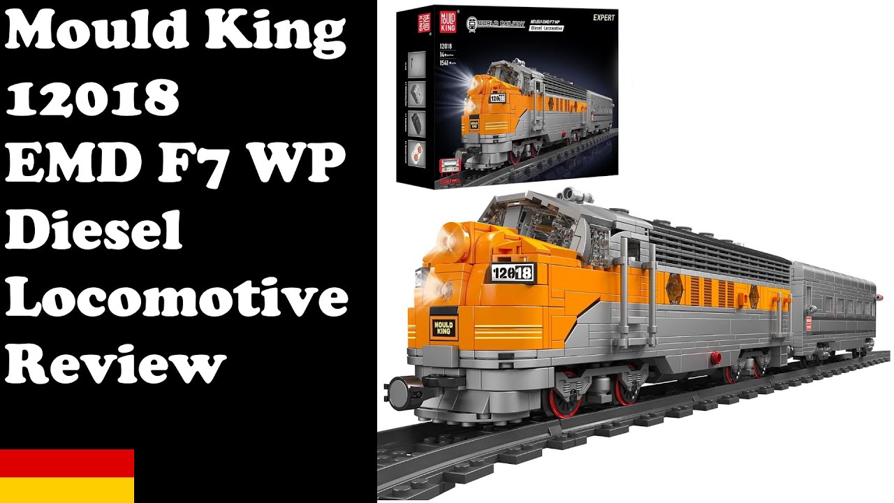 Mould King 12018 - USA EMD F7 WP Diesel Locomotive - Review
