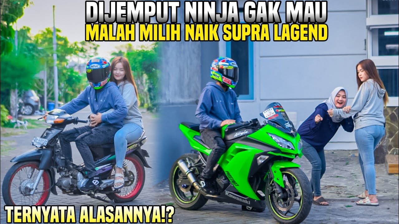 WANITA CANTIK INI ANEH!! DIJEMPUT NAIK NINJA GAK MAU MALAH MILIH NAIK SUPRA LAGEND!! Alasannya..