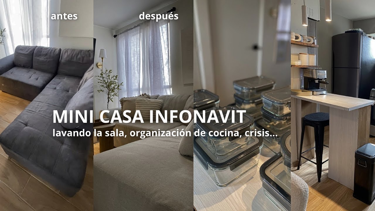 CASA PEQUEÑA INFONAVIT ANTES Y DESPUÉS DE LAVAR🧼🫧🧺organización de cocina, crisis …