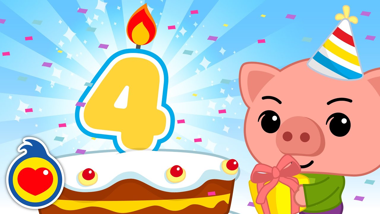 Hoy es tu cumplea&ntilde;os - 4 A&ntilde;os  🥳 &iexcl;Feliz Cumplea&ntilde;os! ♫ Plim Plim ♫ Canciones Infantiles