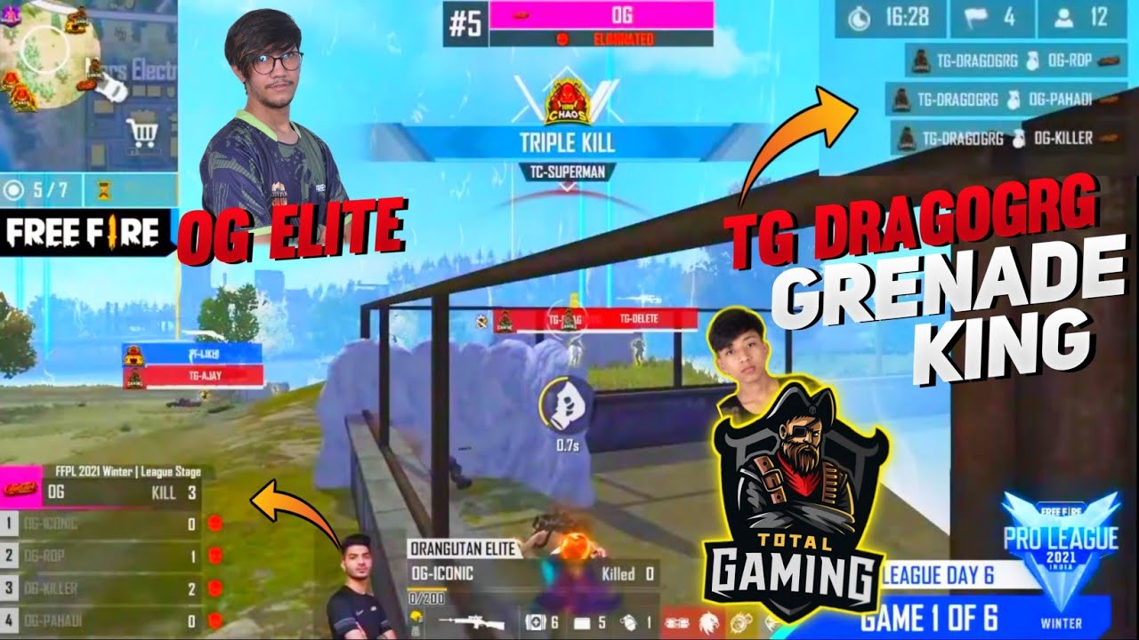 TG Dragogrg vs OG Elite 1 vs 4😱 Unstoppable Moment in FFPL 2022 | Must Watch | Free Fire esports Ind