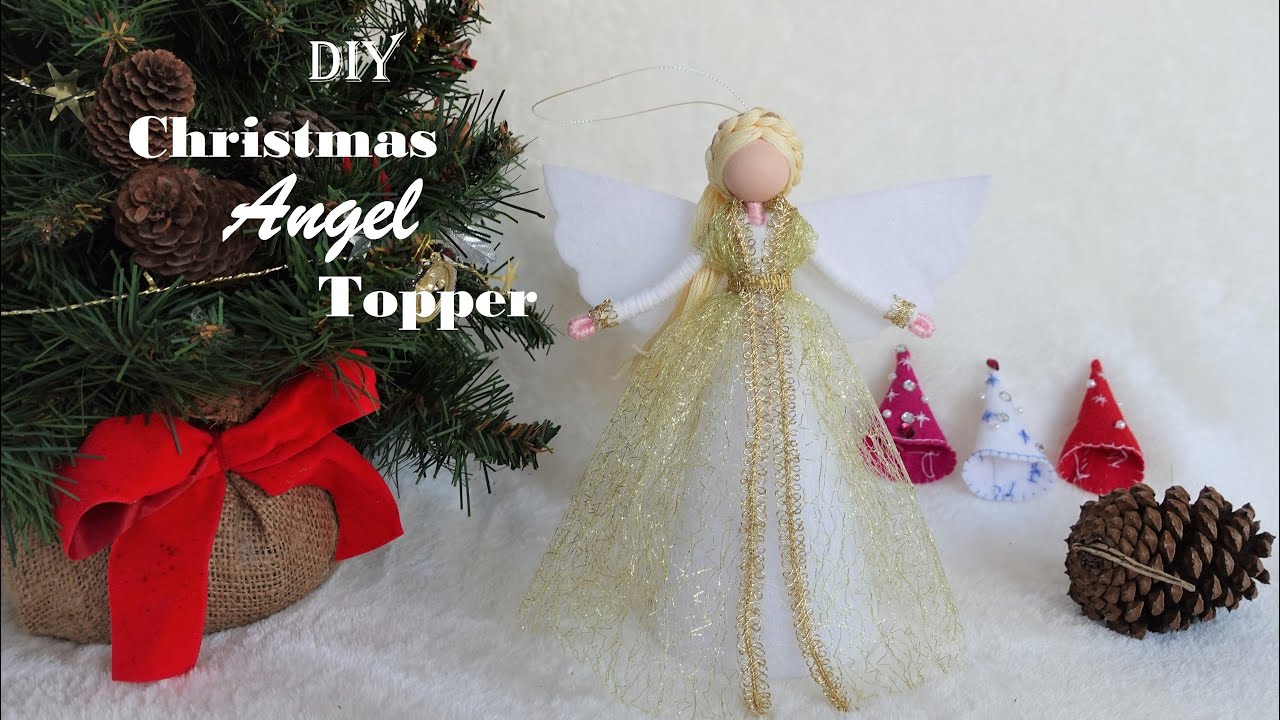 DIY Christmas Angel Topper | Thiên Thần Vàng | Huong Harmon
