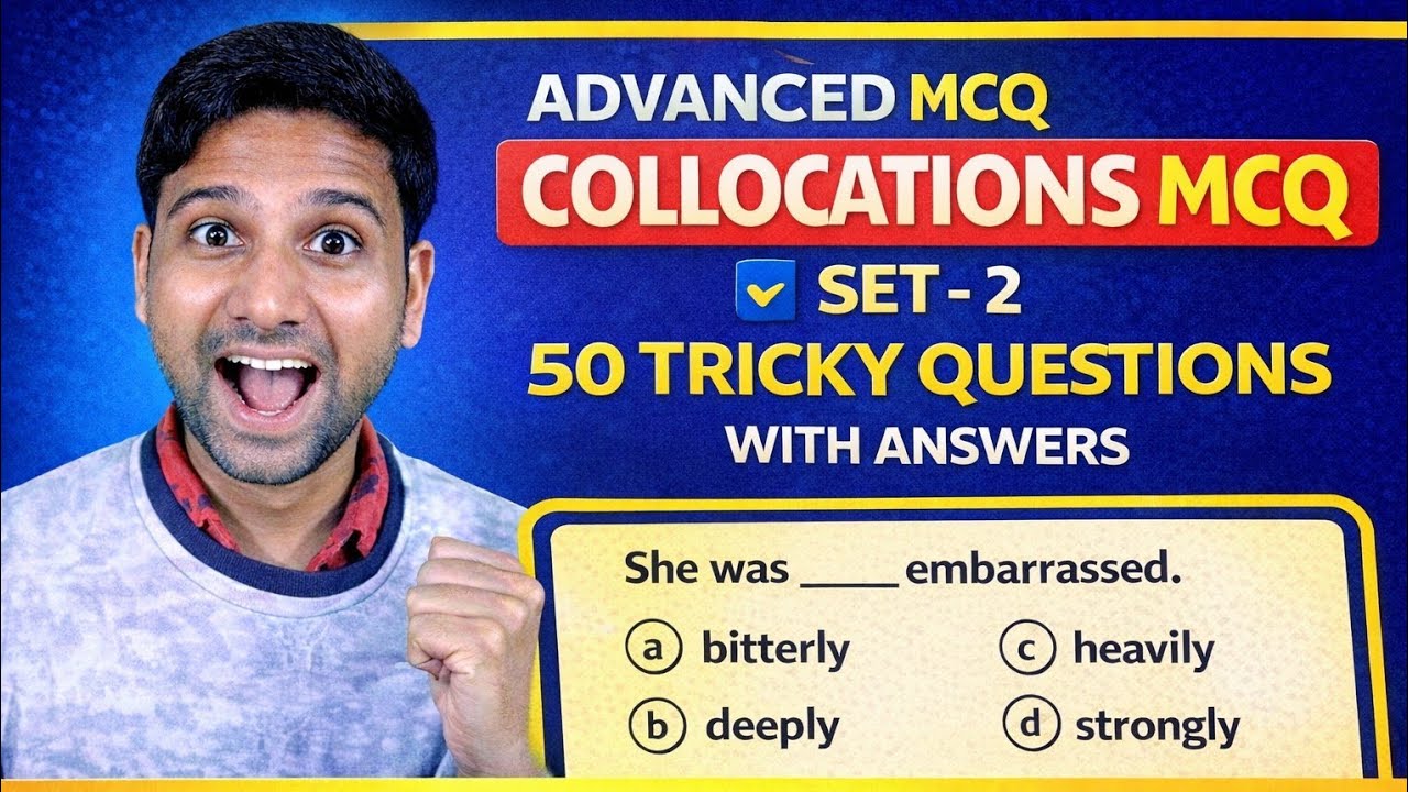 Collocations MCQ Test | 50 Important Questions with Answers