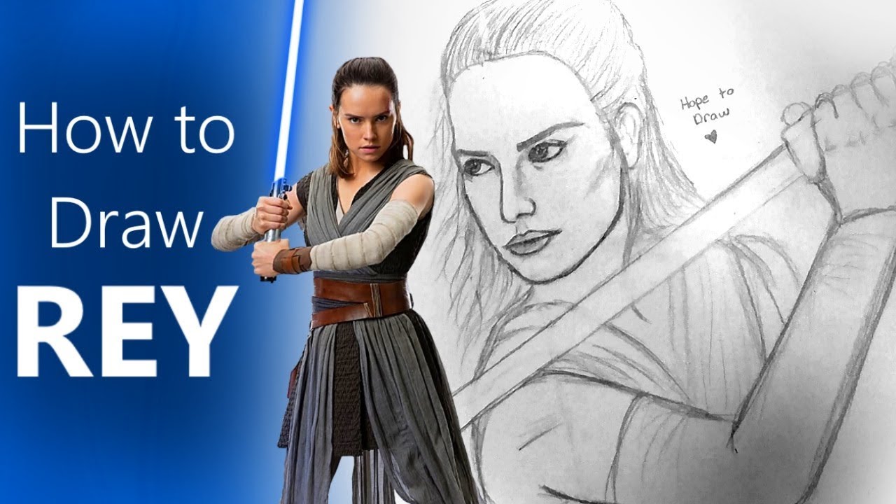 How to Draw Rey from Star Wars