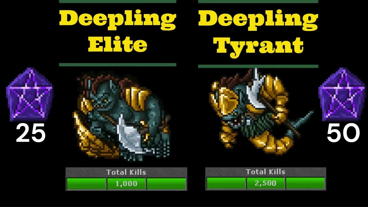 Tibia - Bestiary (Deepling Elite & Tyrant)