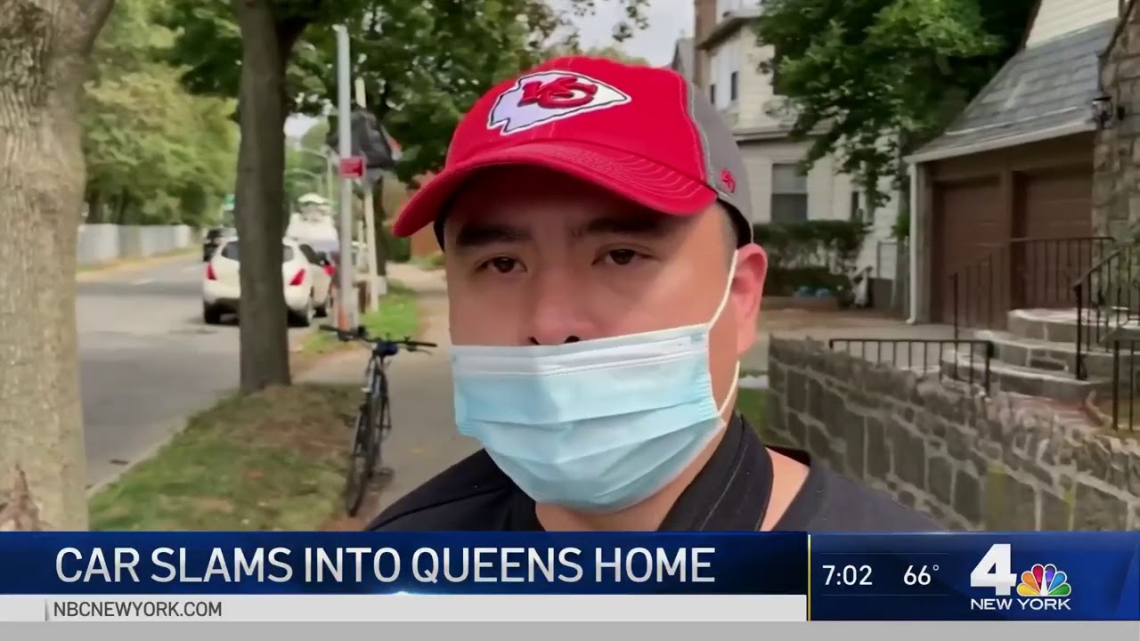 Wild Video: Watch a Car Carren Into an NYC House | NBC New Yrok