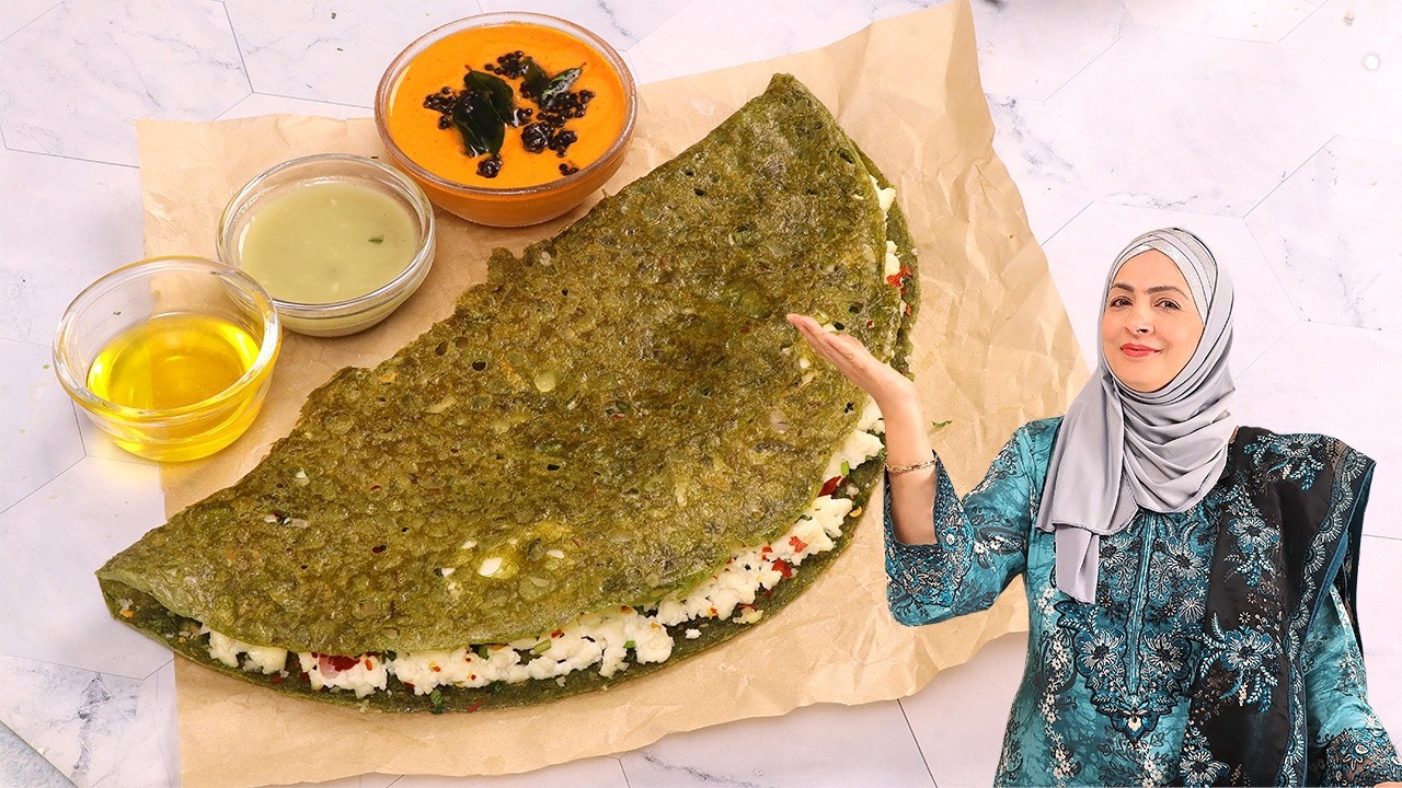 Palak Paneer Dosa 10 mintues me taiyyar