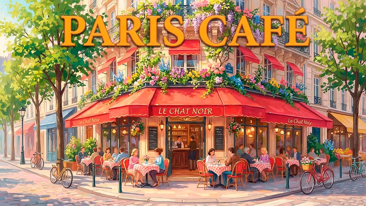 French Café Music ☕ Paris Coffee Shop Ambience | Relaxing Study & Work Playlist