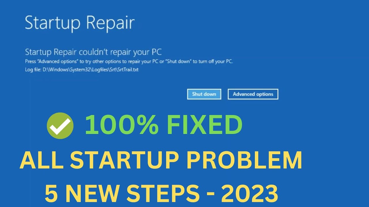 ✅How To Fix Startup Repair Couldn’t Repair Your PC In Windows 10/11(5 New Methods 2024) Boot Issue
