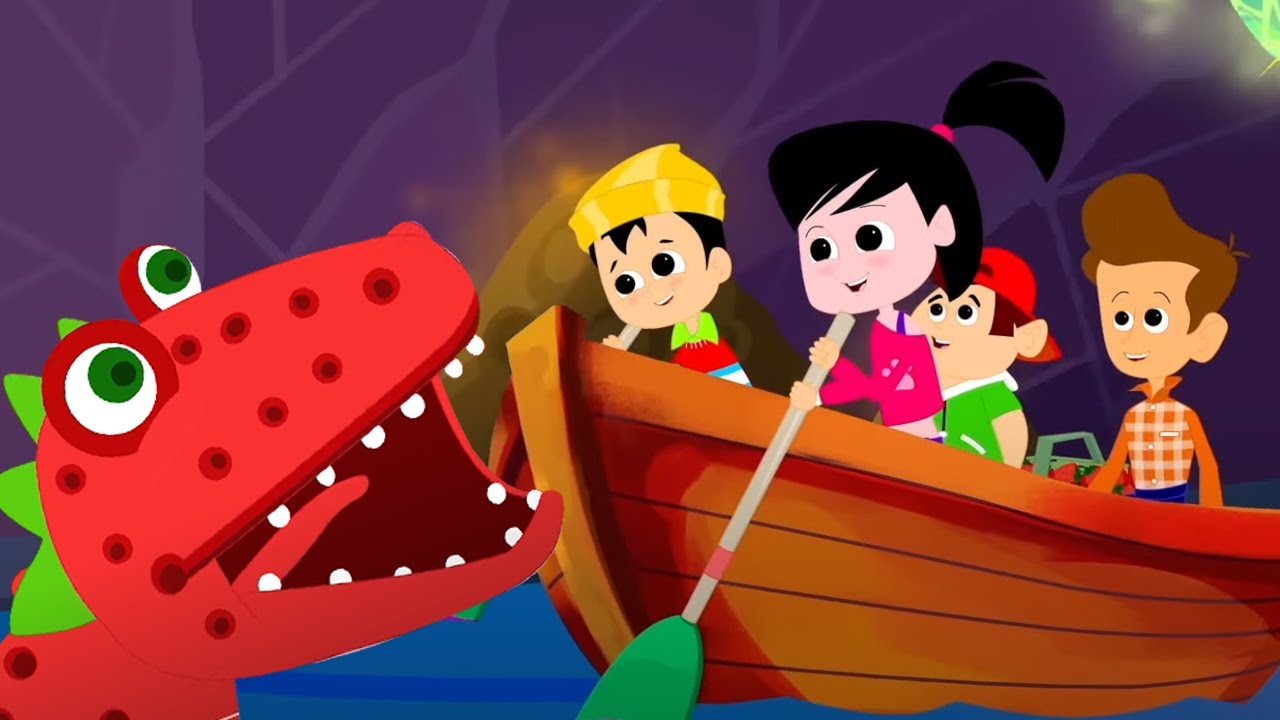 Da fileira da fileira seu barco | Canção infantil | Desenhos animado | Educação | Rimas