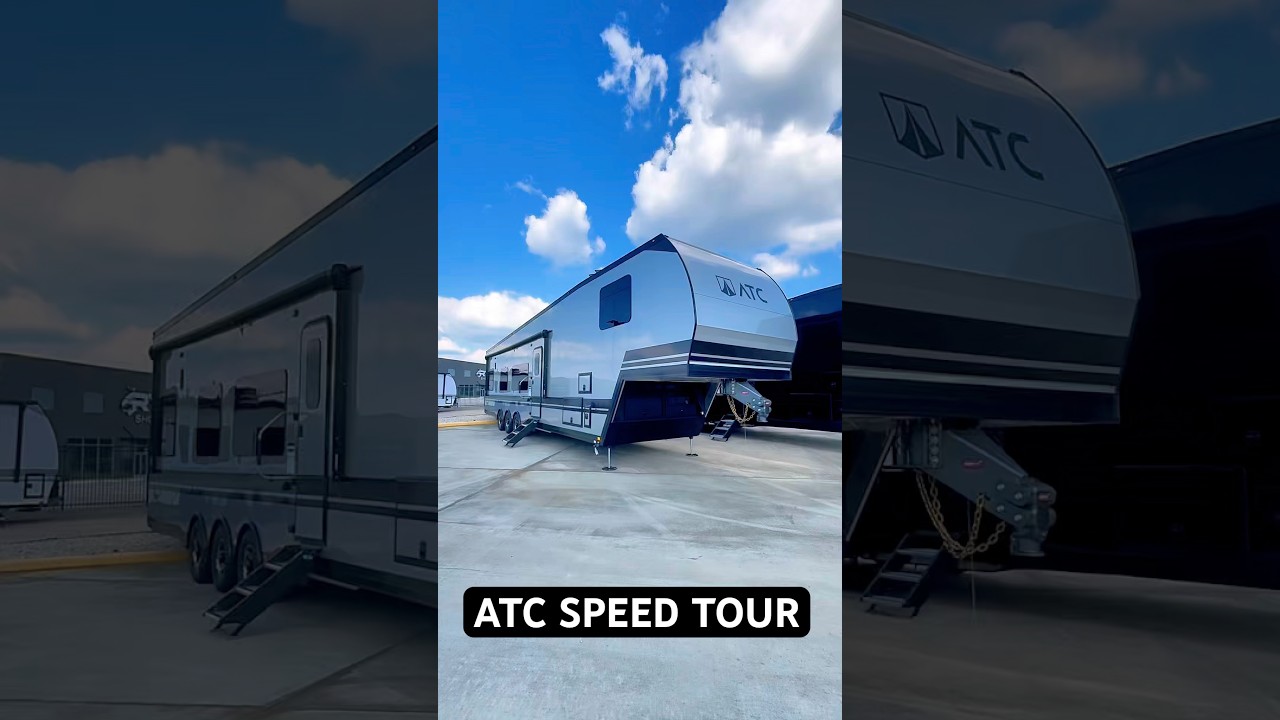 🚨 45FT Luxury Toy Hauler Tour ATC PLA 750 Fifth Wheel &ndash; Sleeps up to 16, 19FT Garage & Huge Kitchen!