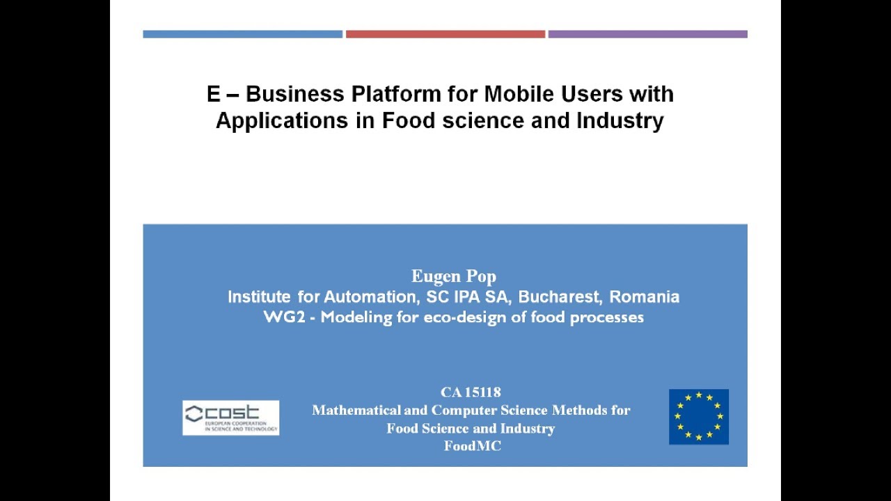 05 - E-Business Platform for Food Science and Industry (Eugen Pop)