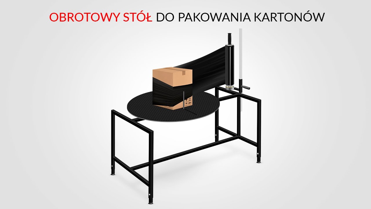 Stół obrotowy owijarka do pakowania kartonów i paczek RedSteel
