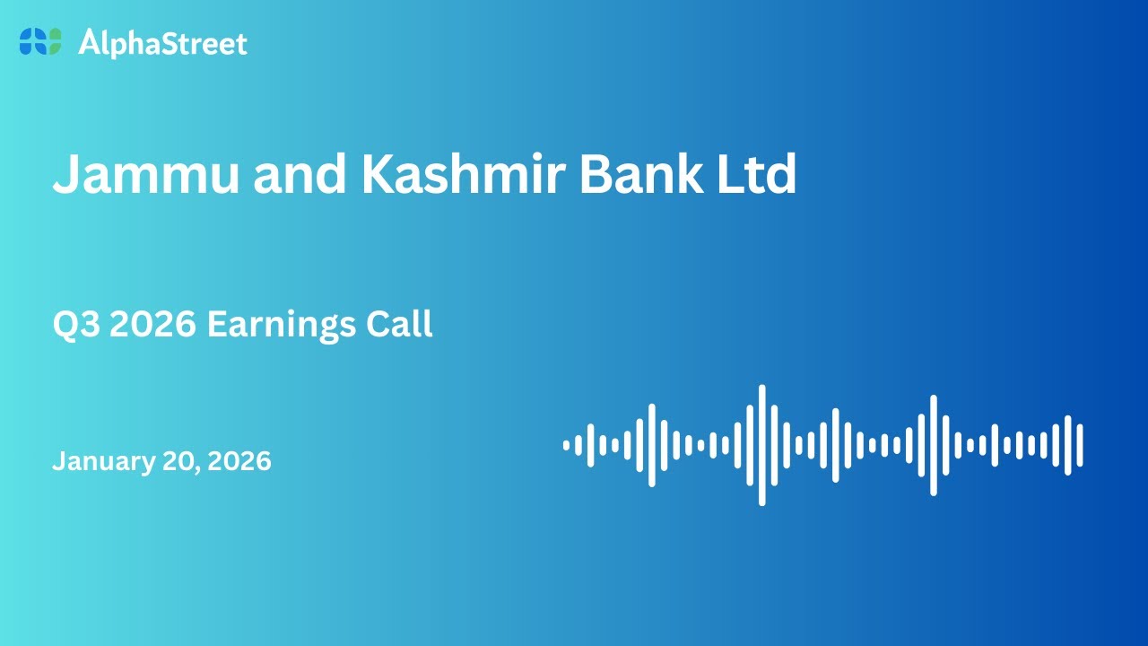 Jammu and Kashmir Bank Ltd Q3 FY2025-26 Earnings Conference Call