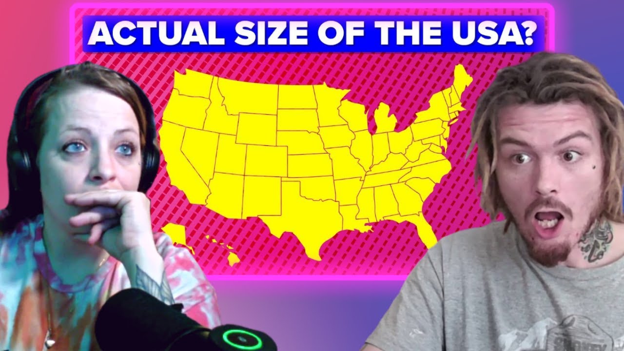Americans React to How Big Is USA Actually?