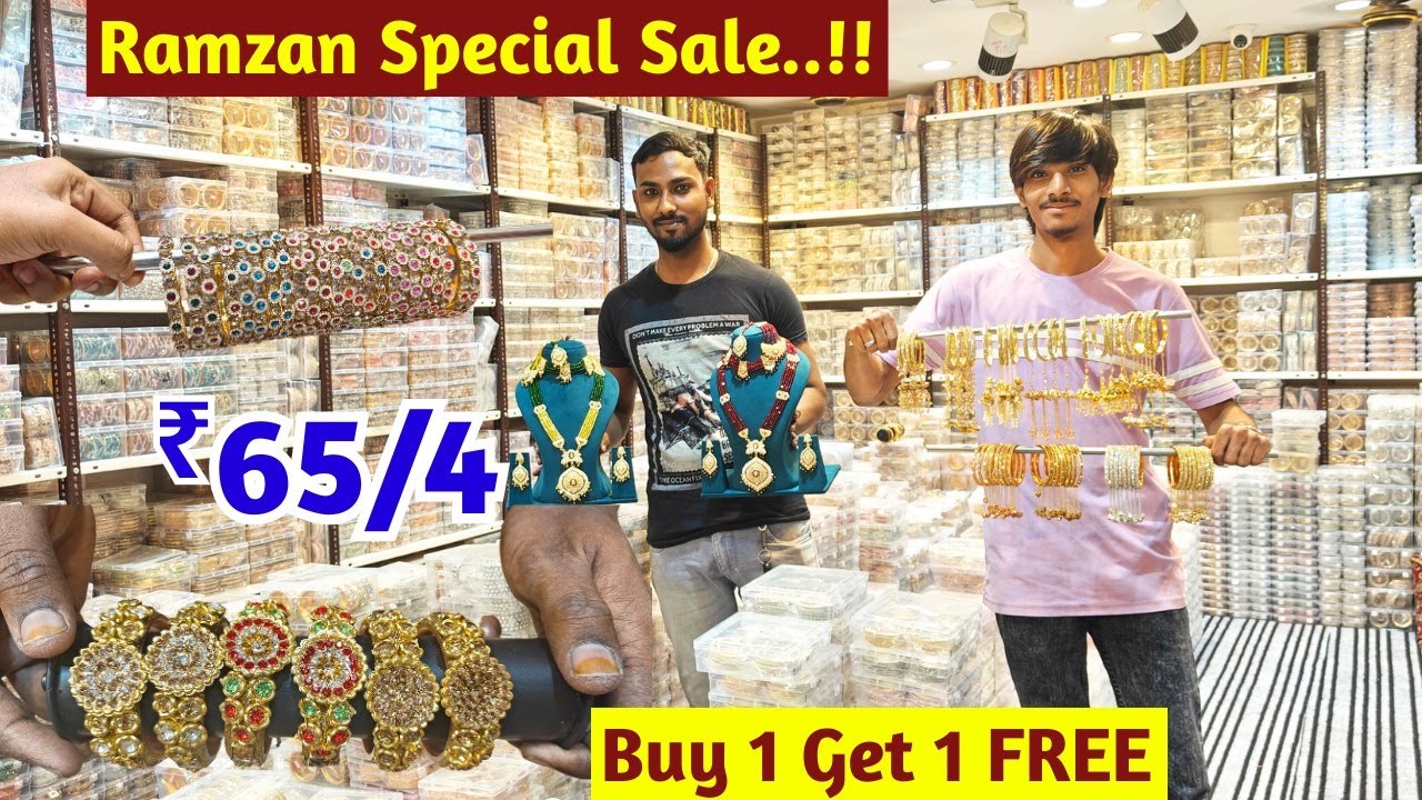 Ramzan Dhamaka Offer🔥BUY 1 GET 1 FREE | Charminar Wholesale Bangles & Jewellery | Online Shhpn Avl