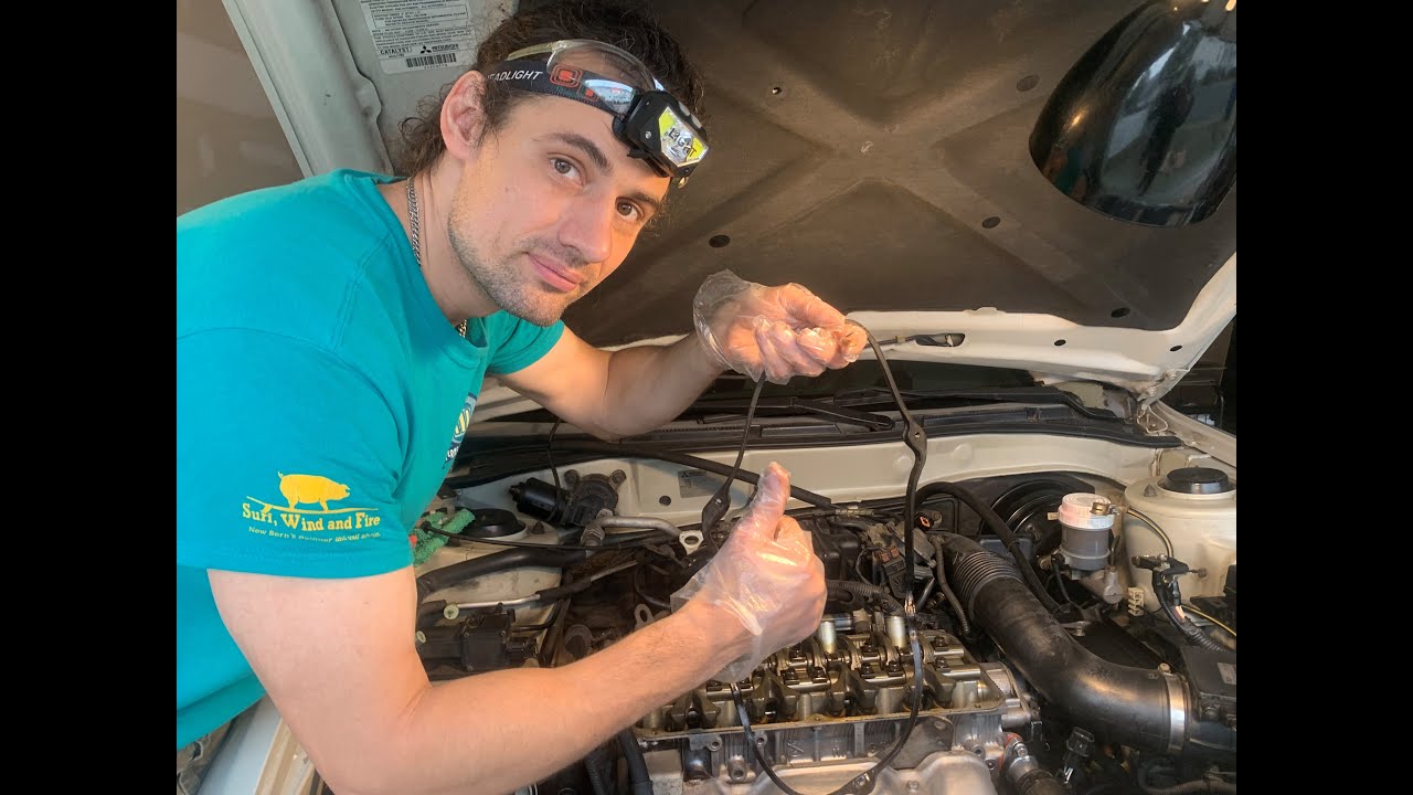 Valve Cover Gasket and Spark Plugs Replacement on Mitsubishi Galant 2002