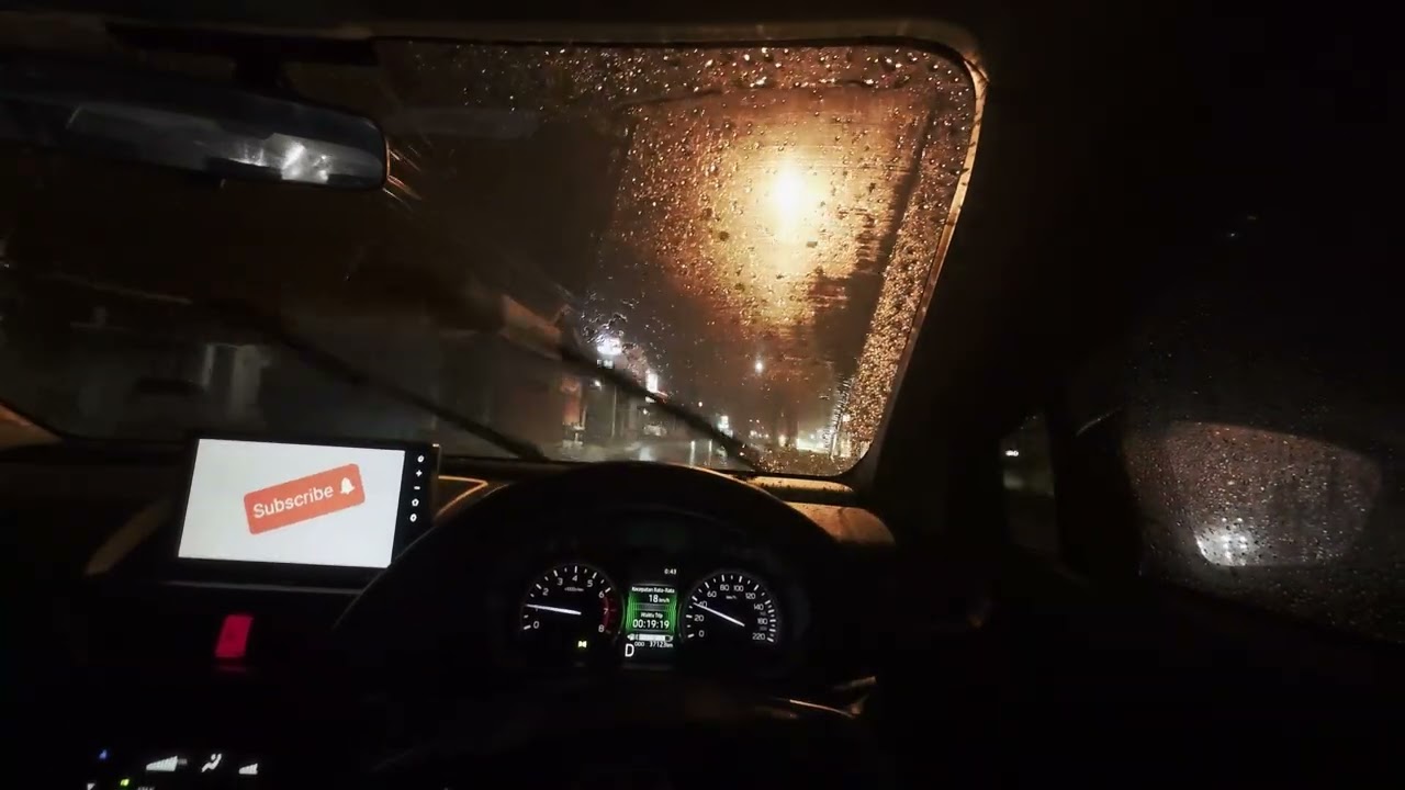 Driving in the rain at night - Relaxation for a good night's sleep #1