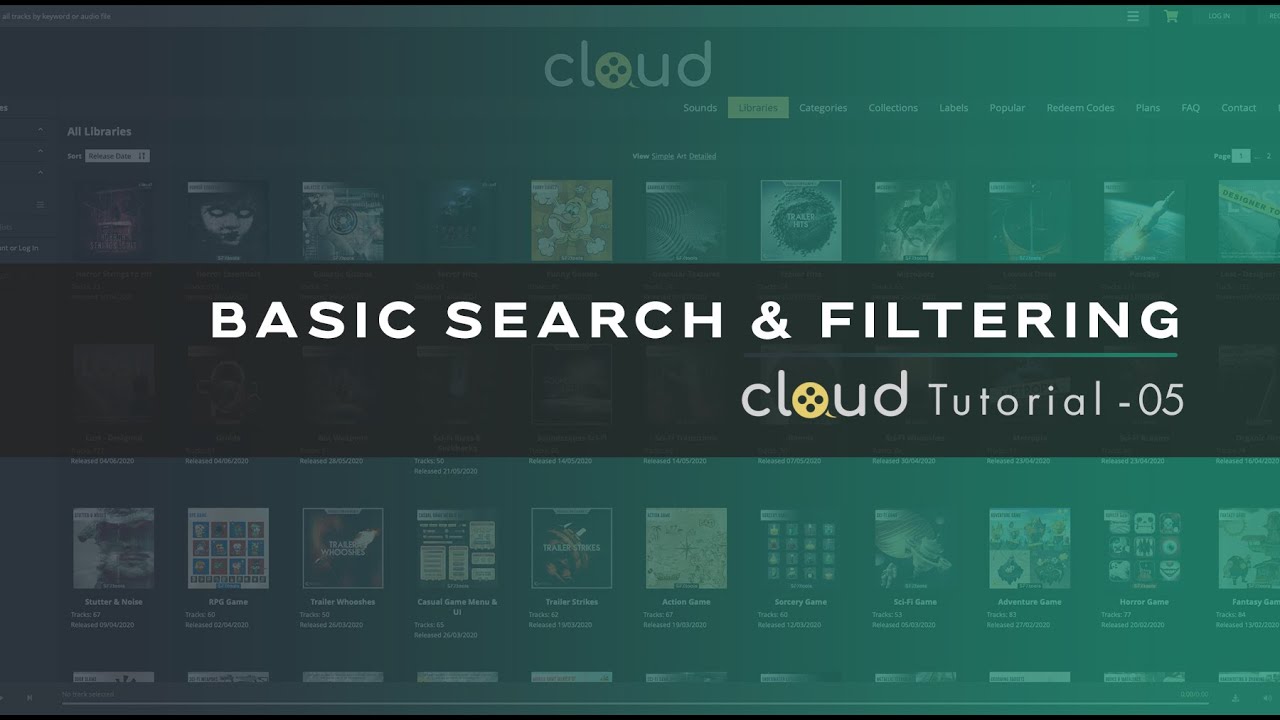 "Cloud" by Cinetools - Basic Search & Filtering