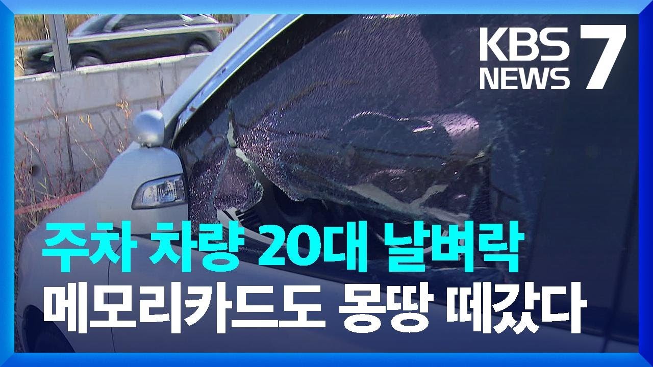 차량 20대를 한 번에…블랙박스 메모리카드까지 떼갔다 / KBS  2023.11.07.