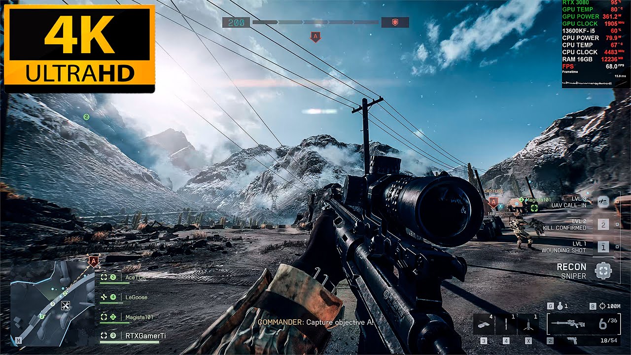 Battlefield 6: Multiplayer Recon Sniper 4K Gameplay - RTX 3080 10GB